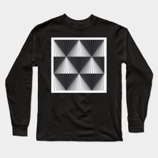 Black and White and Grey Diamonds Long Sleeve T-Shirt